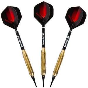 Karella Dartpfeile XT-1 Soft, 8286.01, mit Kunststoffspitze, 18g, 3 Stück