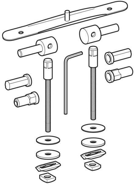 Geberit Scharnier-Set 598190000 für WC-Sitz
