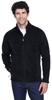 CORE365 88190T Men's Tall Journey Fleece Jacket in Black size Large/Tall   Polyester