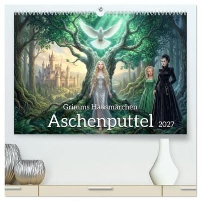 Grimms Hausmärchen Aschenputtel (hochwertiger Premium Wandkalender 2027 DIN A2 quer), Kunstdruck in Hochglanz