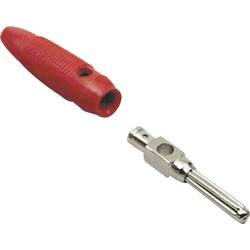 BKL Electronic 072180 Büschelstecker Stecker, gerade Stift-Ø: 4 mm Rot 1 St. Piece