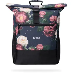 AARON Rolltop 2.0 Rucksack für Damen und Herren - Blumenmuster