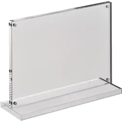 magnetischer T-Aufsteller Querformat | A5, Acryl (PMMA), transparent