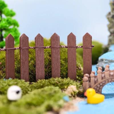 Uplift Essentials Mini Wooden Fence Fairy Garden Decoration coffee