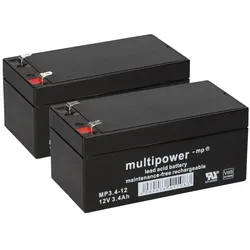 Akku kompatibel Lifter Hebelifter 2x 12V 3,4 Ah AGM Blei Vlies Accu 24V