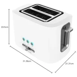 Cecotec Doppelter kurzer Slot, Toaster, Weiss