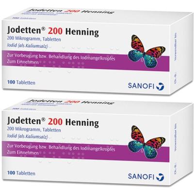 Jodetten 200 Henning Tabletten 2x 2x100 St