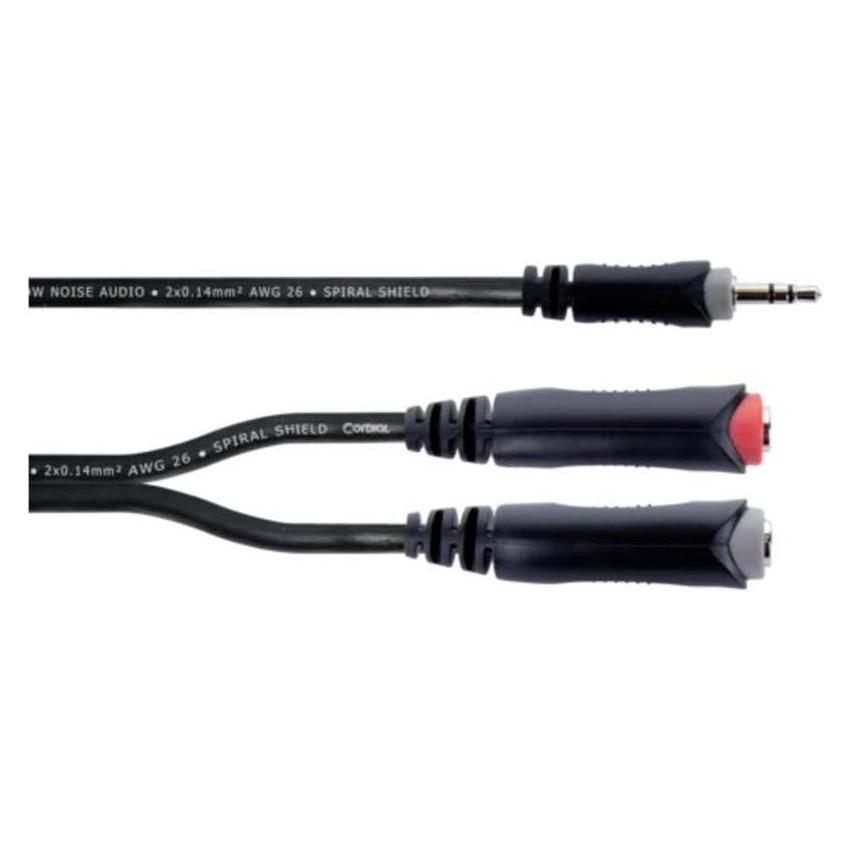 Cordial 14892 Klinke Audio Y-Adapter (1x Klinkenstecker 3.5 mm - 2x Klinkenbuchs (14892)