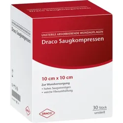 SAUGKOMPRESSEN unsteril 10x10 cm Draco 30 St