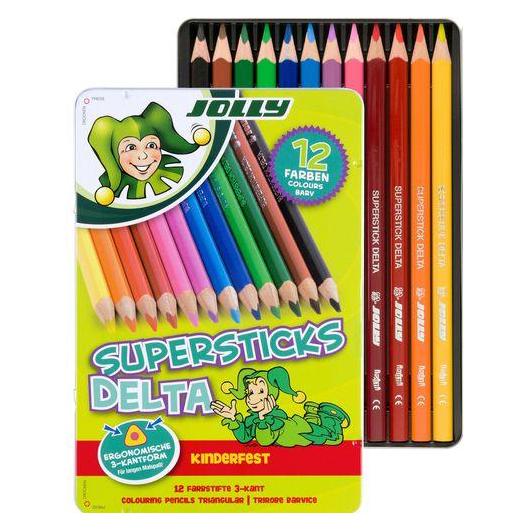 Jolly 12 SUPERSTICKS DELTA Buntstifte farbsortiert (12x) (3003-0013)