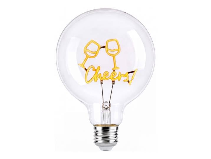 LED-Glühlampe Cheers Ø 13cm Gelb/Weiß/Gelb