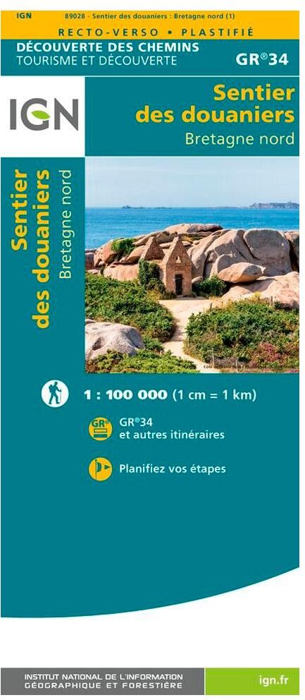 IGN  - Le Sentier des Douaniers Bretagne Nord - Carte