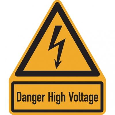 Dreifke® | Schild Kombi-Warnschild, Danger High Voltage, W012, 237 x - 200x237x1.5 mm Kunststoff