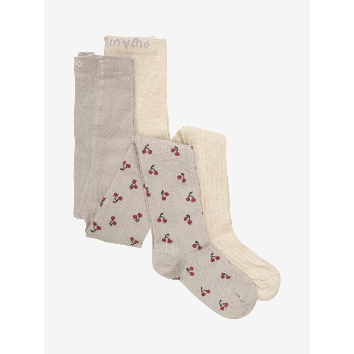 Minymo Stockings w. Pattern (2-pack) light taupe (225) 92\98 6592-225-92\98