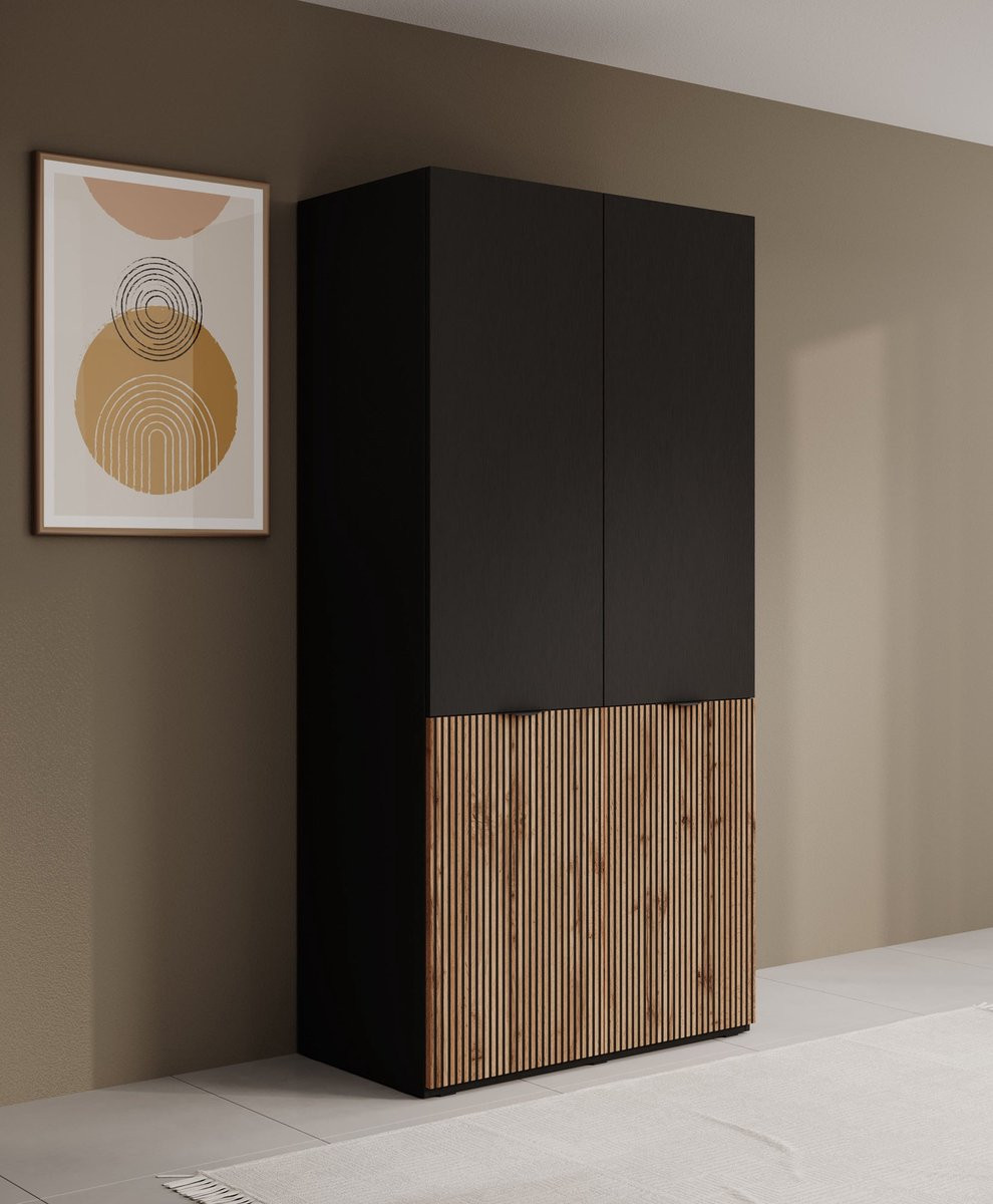 Meubella Kledingkast Shelton Zwart 101 cm