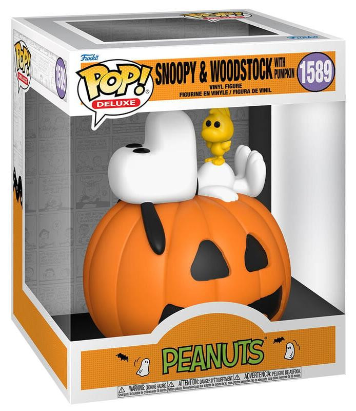 Funko POP! Deluxe Peanuts Snoopy en Woodstock met pompoen vinylfiguur Halloween