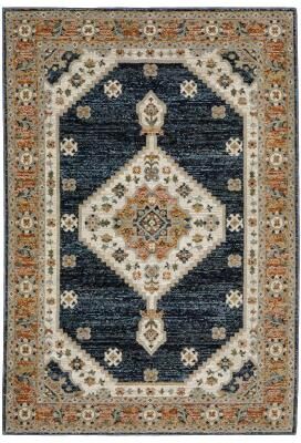 Style Haven Adalynn Center Medallion Blue/ Orange Area Rug
