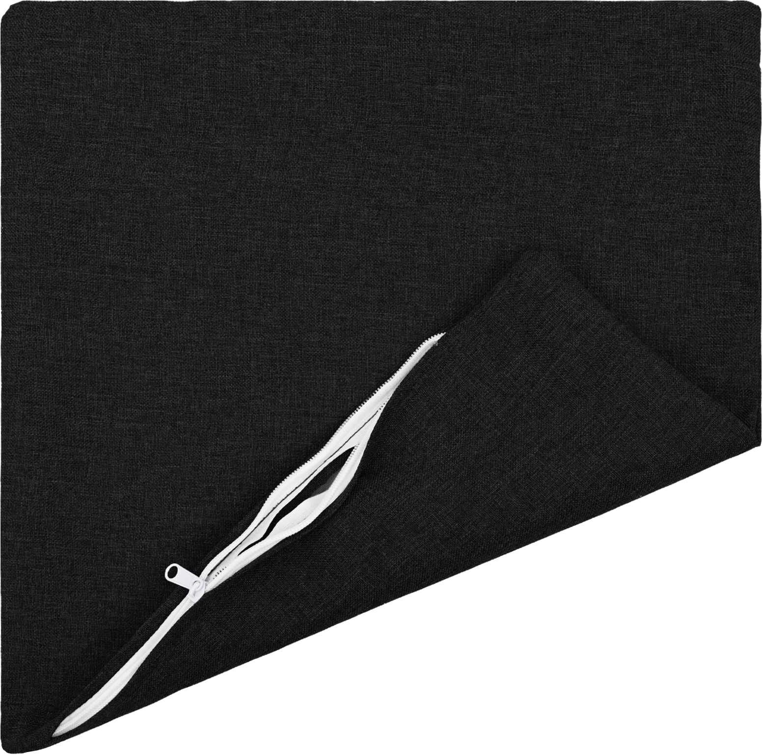 vidaXL Coussin avec oreiller HEERLEN 2 pc Noir Tissu
