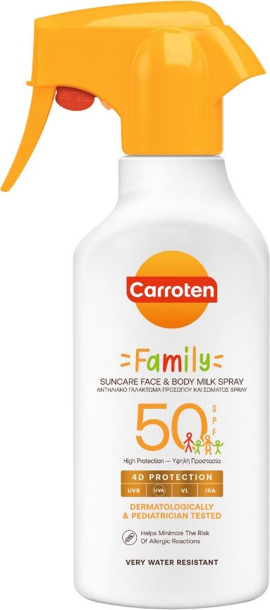 Carroten Family Face & Body Milk Trigger Spray SPF 50 270 ml