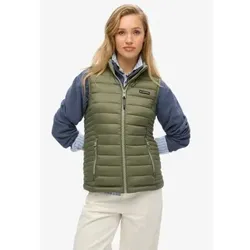 Superdry für Damen. W5011892A Fuji Lite wattierte Weste grün (XL), Lässig, Nylon