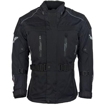 Motorradjacke ROLEFF "Kodra-Jacke VALETTA" Gr. S, schwarz, Jacken, S, Obermaterial: 70% Polyester, 30% Rindsleder, Mit Sicherheitsstreifen