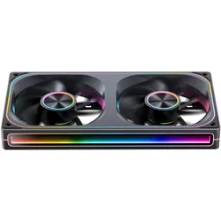 Jonsbo ZA-240 Infinity Mirror ARGB Reverse Blade PWM Lüfter - 240mm, schwarz (240 mm), PC Lüfter, Schwarz