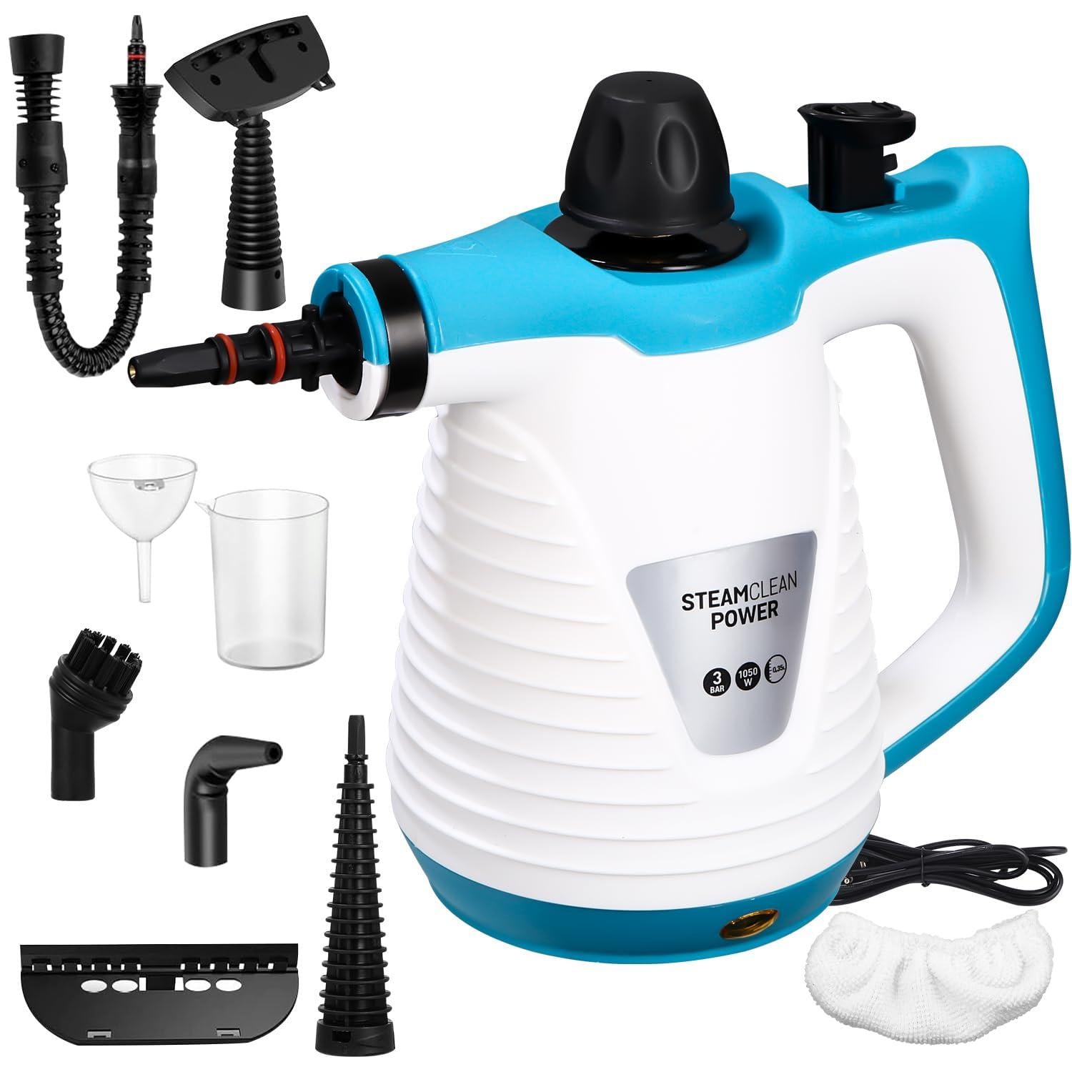 Dripio Stoomreiniger, 1050 W, 3,0 bar, 500 ml, 10-delig handapparaat