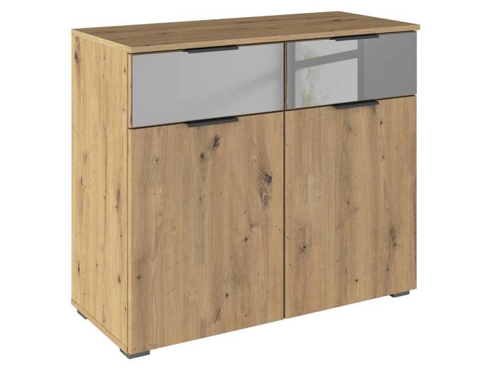 Rauch Möbel Kommode, Eiche Artisan, Kunststoff, 2 Schublade(n) Schubladen, 80x81x42 cm, Blauer Engel, BQ - Bündnis für Qualität, Made in Germany, Wohnzimmer, Kommoden & Sideboards, Kommoden