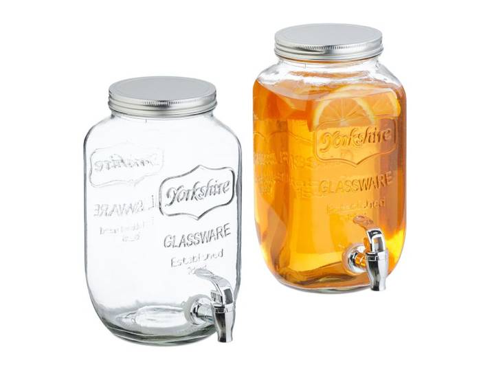 Relaxdays 2er Set Getränkespender 3,5 Liter