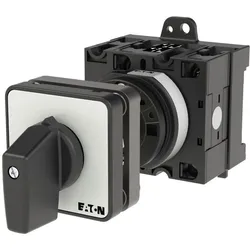 Eaton 014406 Umschalter, T3, 32 A, Zwischenbau, 2 Baueinheit(en), Kontakte: 4, 45 °, tastend/rastend, mit 0-Stellung, mit Rückzug nach 0