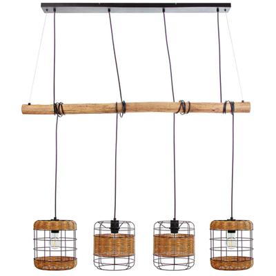 NOWA Hängeleuchte "JARO", braun (schwarz), H: 150cm, 1 Stk., Leuchten, Hängelampe Esszimmer-Leuchte Esstischleuchte Wohnzimmer, Hängeleuchte