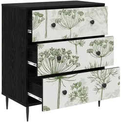 vidaXL, Kommode + Sideboard, Kommode GOTHA Grüner Baumdruck 66 x 36,5 x 76 cm Holzwerkstoff