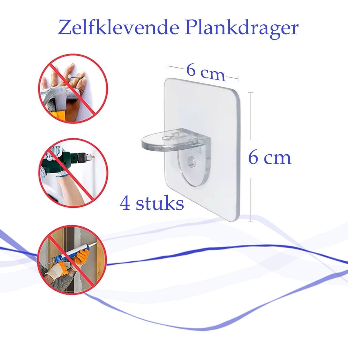 Zelfklevende Plankdrager - 4 stuks