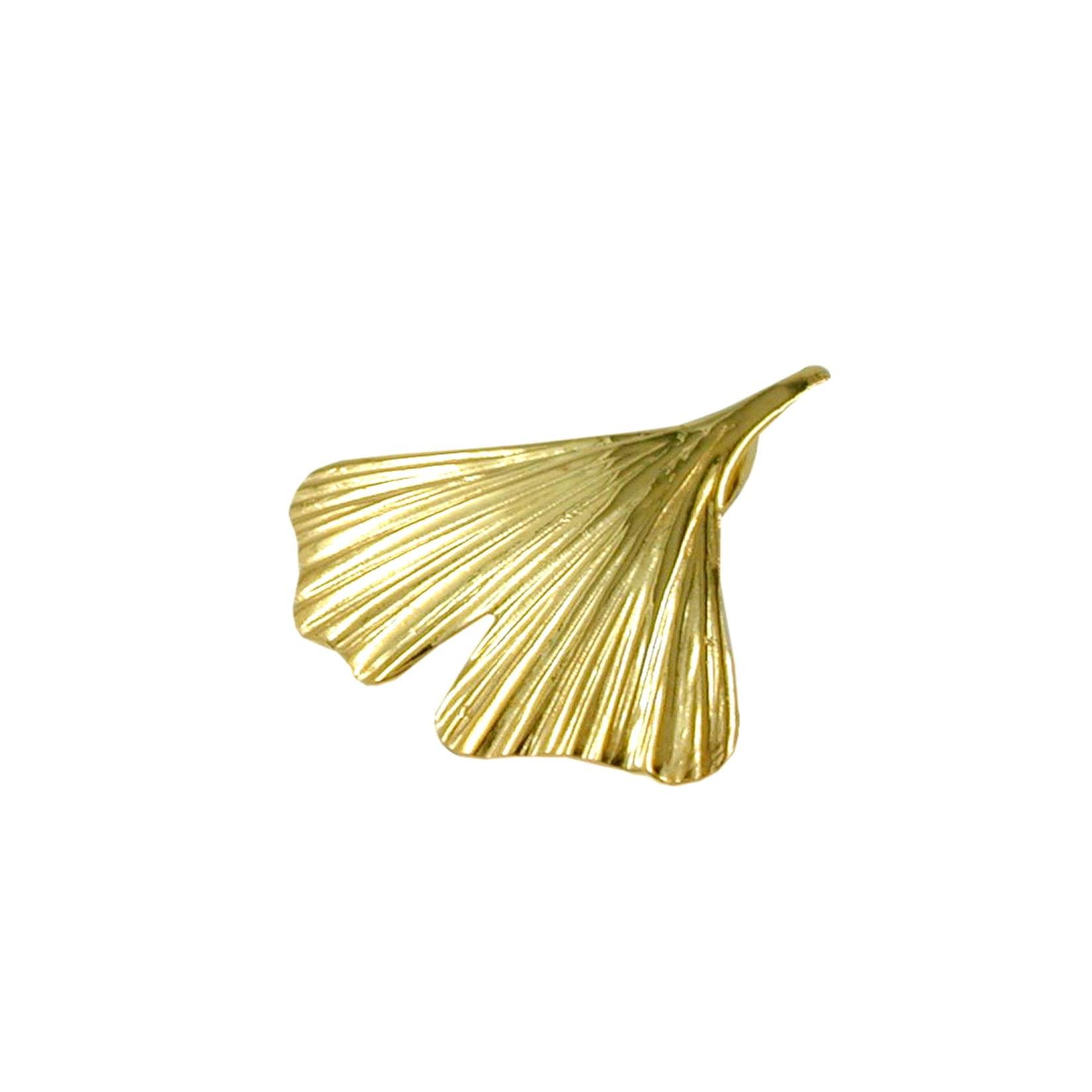 Gallay Anhänger 20mm Ginkgoblatt glänzend 9Kt GOLD