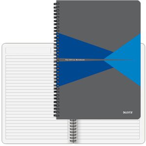 Leitz Collegeblock Office blau, 4648-10-35, A4, Rand rundum 80 g/m² 90 Blatt mit Kopfzeile liniert