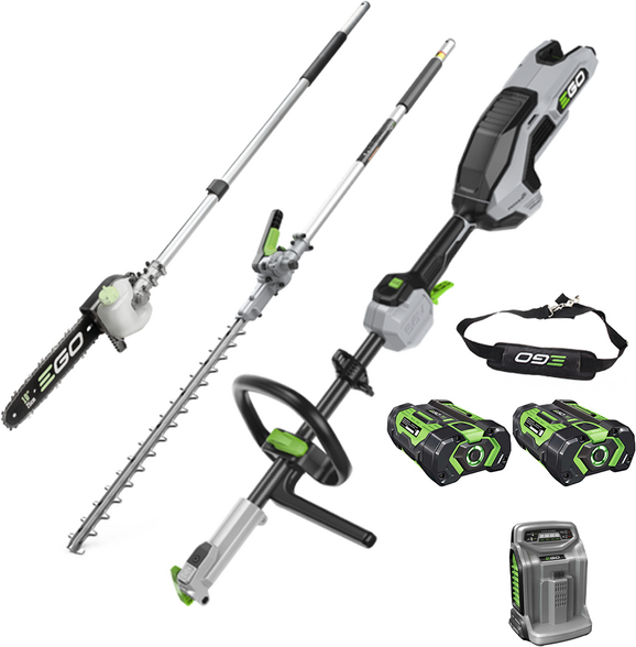EGO MHCC 1022 E - Kit multifunzione tagliasiepi + potatore a batteria - 2x 56V 2.5Ah