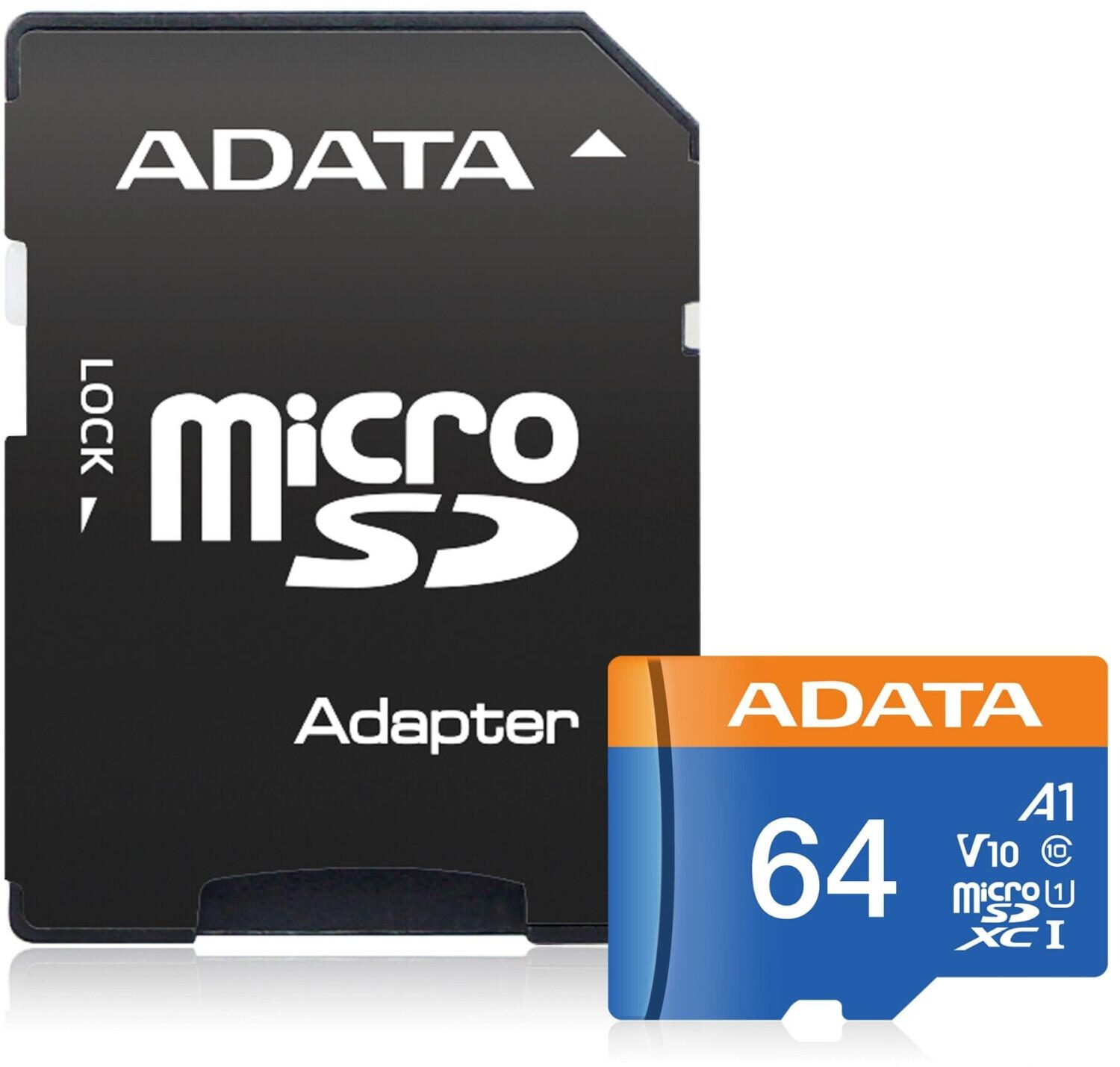 ADATA Premier microSDXC/SDHC UHS-I Class 10 Speicherkarte 64 GB AUSDX64GUICL10A1-RA1
