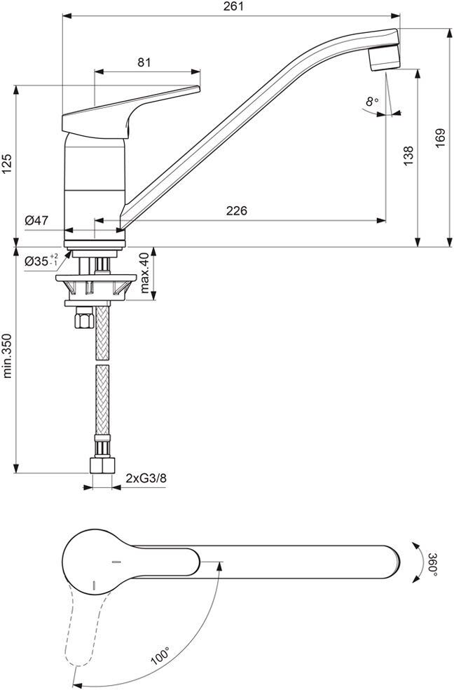 Ideal Standard Einhebel-Küchenarmatur