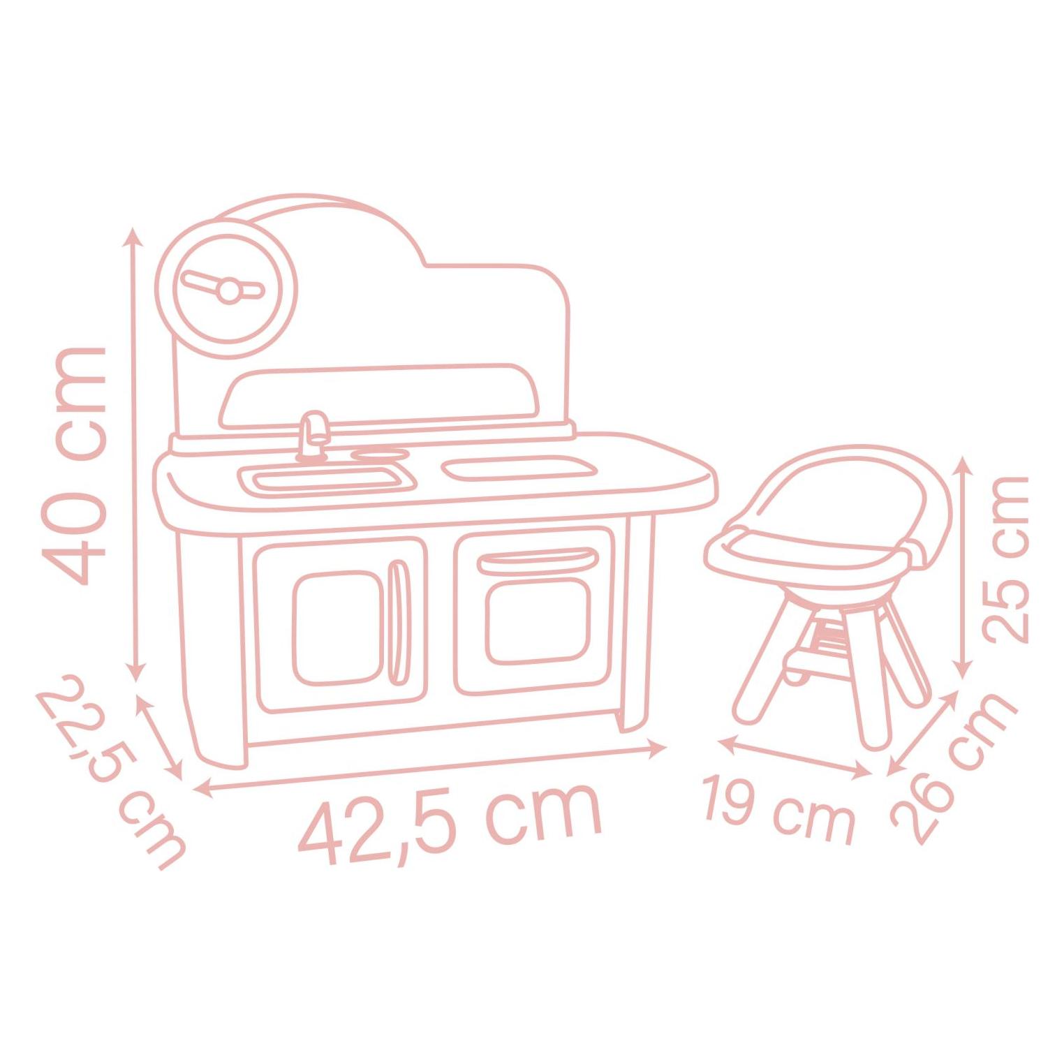 Smoby Baby Nurse Puppenküche+Hochstuhl (7600220503)
