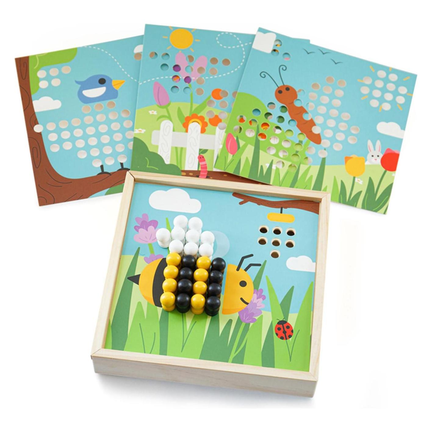 Bigjigs Holzeinsatz Mosaik Spielgarten (B09QLK7T9J)