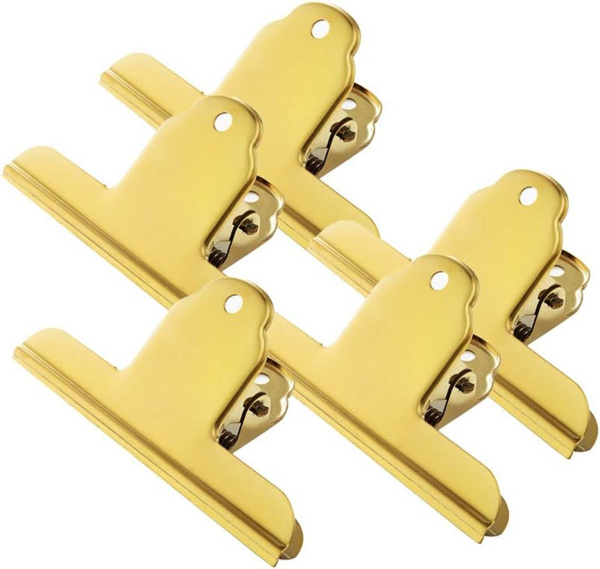 10x Grote Bulldog Clips 10 cm – Sterke Roestvrijstalen Vijlklemmen voor Papieren, Zakken en Organisatie