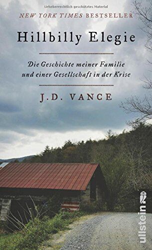 Vance, J. D. - Hillbilly-Elegie: Die Geschichte meiner Familie und einer Gesellschaft in der Krise - Preis vom 09.10.2026 07:28:09 h