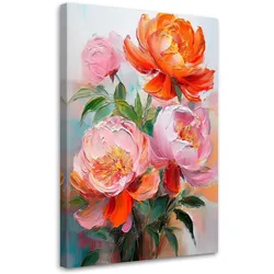 WANDBILD pfingstrosen blumen rosa natur