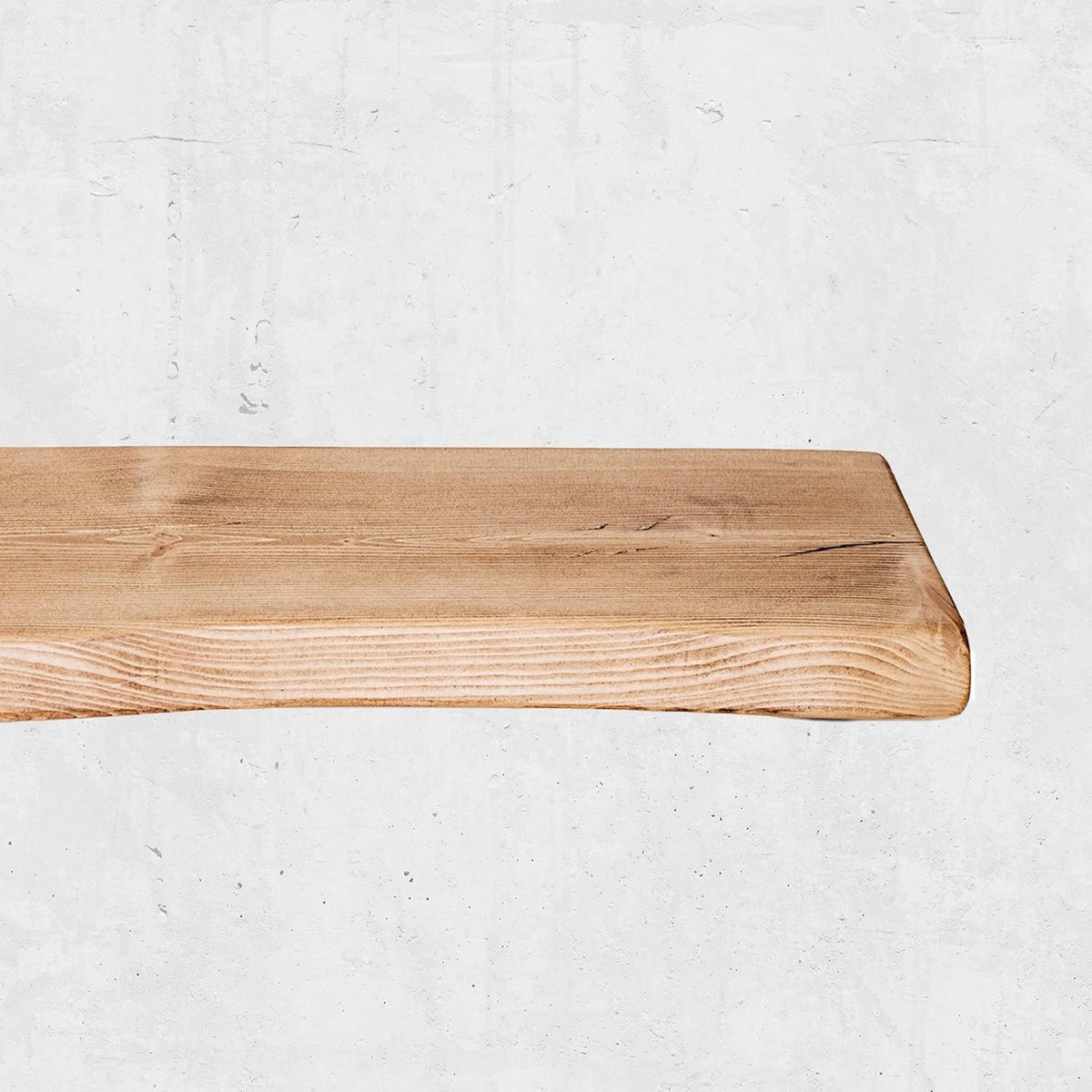 Rustieke Zwevende Plank met Live Rand van Massief Hout