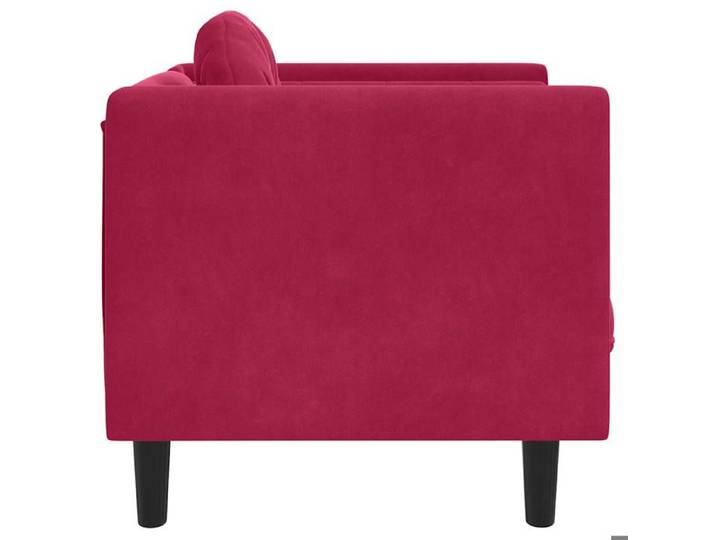 Fauteuil avec coussin rouge bordeaux velours_2 ans garantie_81942