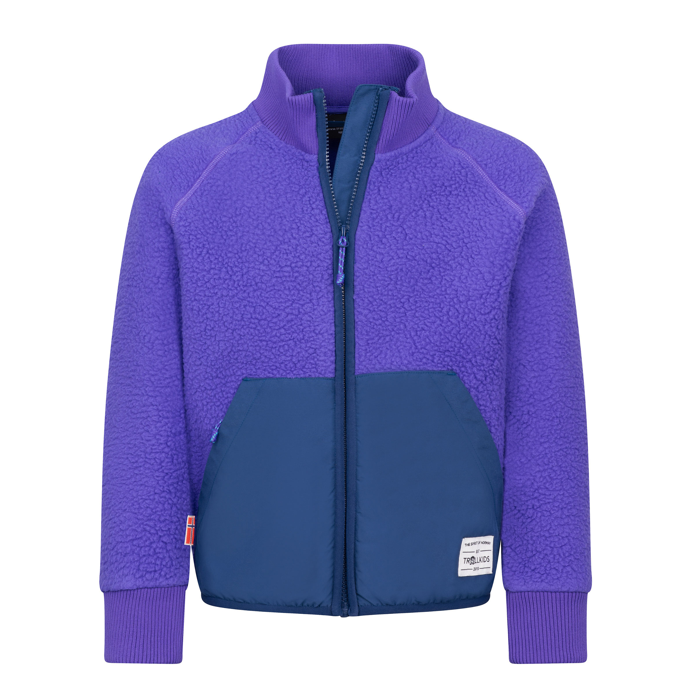 Trollkids Vega Kinder Fleecejacke lila Größe 122 Lifestyle Elastisch