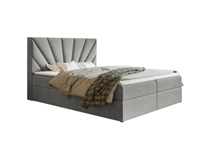 Sepro Meble Bett Grau FOX 6 Kontinental 140x200 cm, 140x200 cm, Schlafzimmer, Betten, Polsterbetten