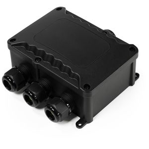 McPower Abzweigdose 1300609, wasserdicht IP68 für außen, 129 x 119 mm, schwarz, aus Kunststoff, für Aufputz