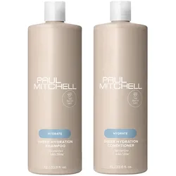 2L Paul Mitchell Hydrate Save Big Sheer Set (Shampoo 1000ml + Conditioner 1000ml)