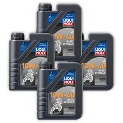 4x Motoröl LIQUI MOLY 3059 Motorbike 4T 10W-40 Basic Offroad 1 Liter